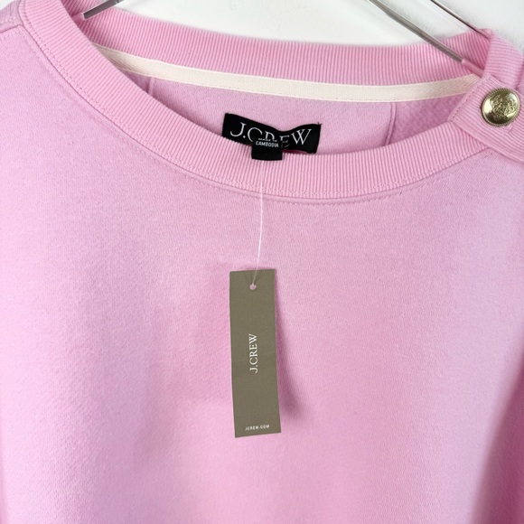J.CREW Pink Heritage Fleece Cropped Sweatshirt NWT - Picture 4 of 10